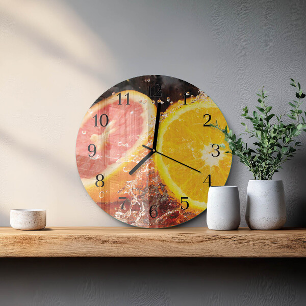 Wanduhr rund Obst