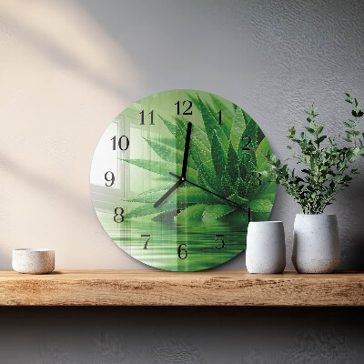 Wanduhr rund Aloe