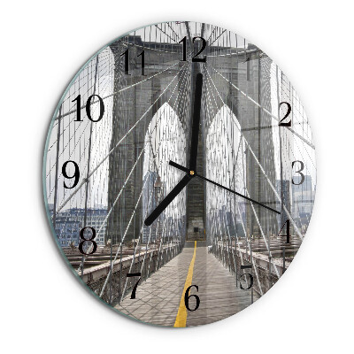 Wanduhr rund Brooklyn Bridge