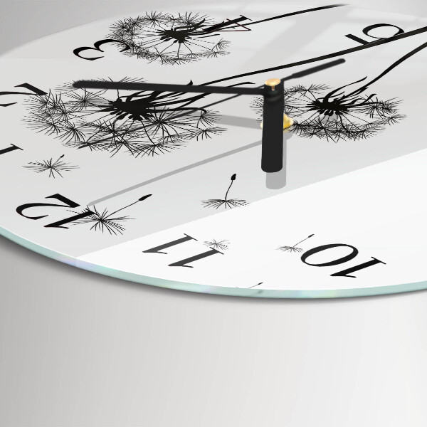 Wanduhr rund Löwenzahn