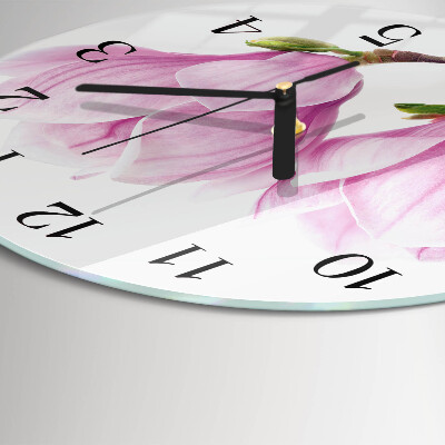 Wanduhr rund Magnolie