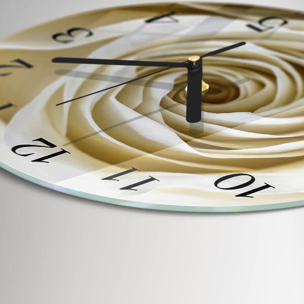 Wanduhr rund Rose