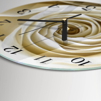 Wanduhr rund Rose