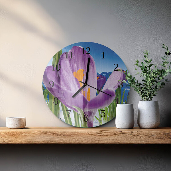 Wanduhr rund Frühling
