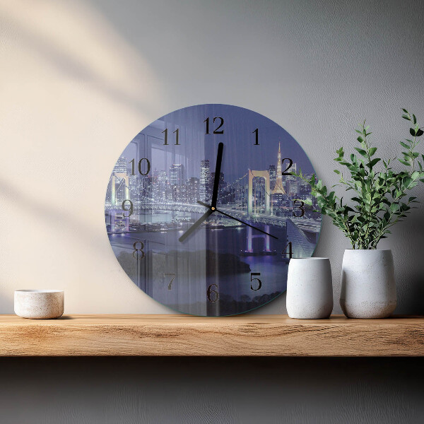 Wanduhr rund Brücke