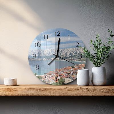 Wanduhr rund Bucht