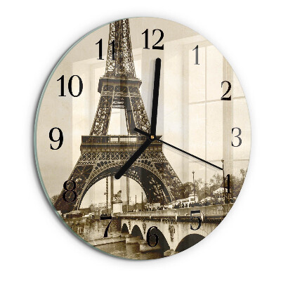 Wanduhr rund Paris