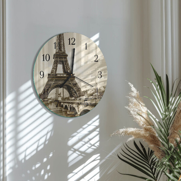 Wanduhr rund Paris