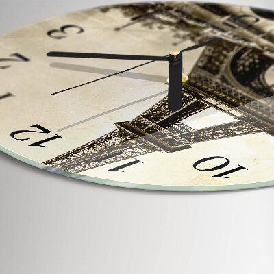 Wanduhr rund Paris