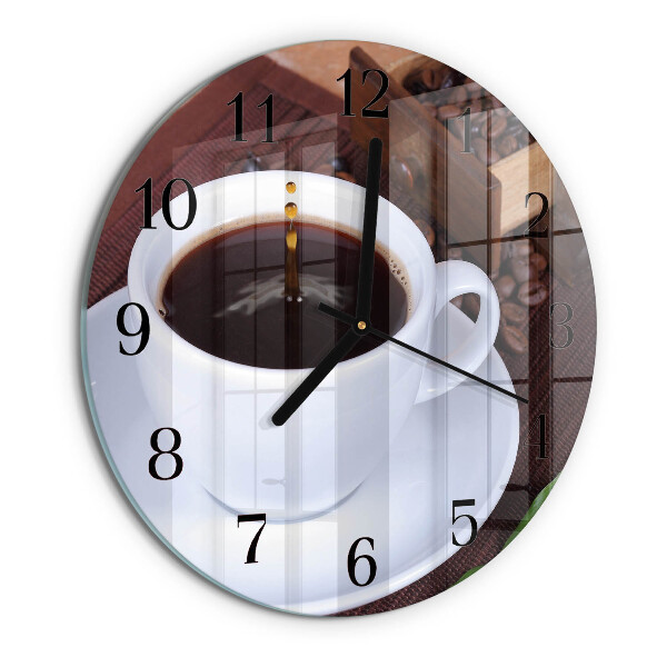 Wanduhr rund Kaffee
