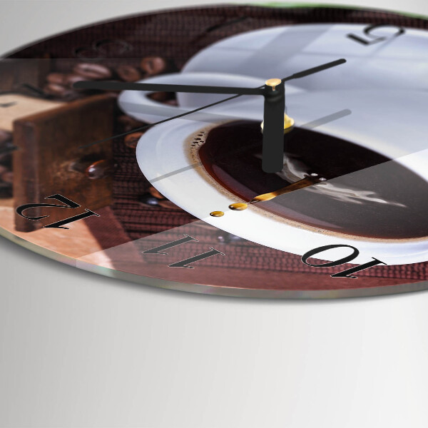 Wanduhr rund Kaffee