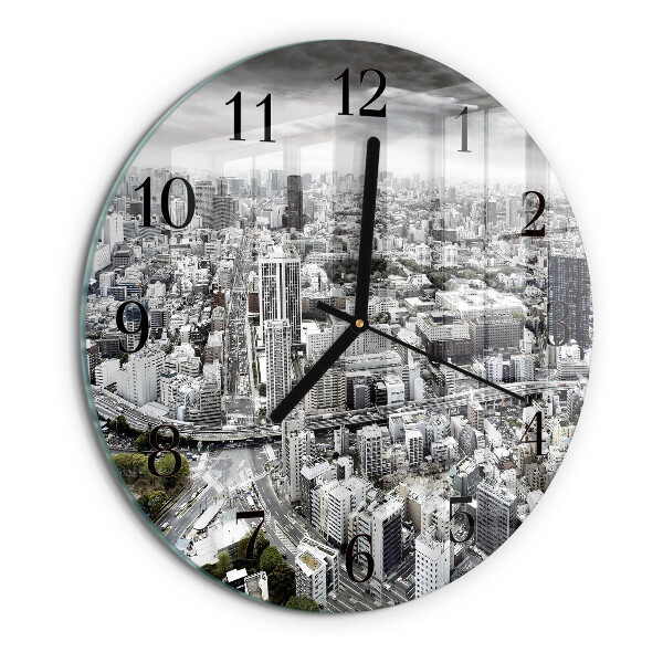 Wanduhr rund Stadt