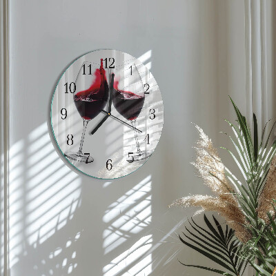 Wanduhr rund Wein