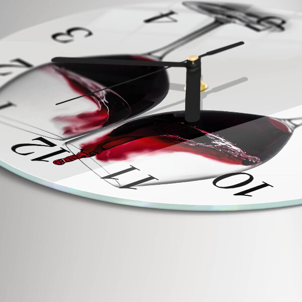 Wanduhr rund Wein