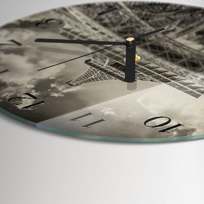 Wanduhr rund Eiffelturm