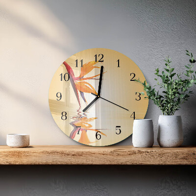 Wanduhr rund Blume