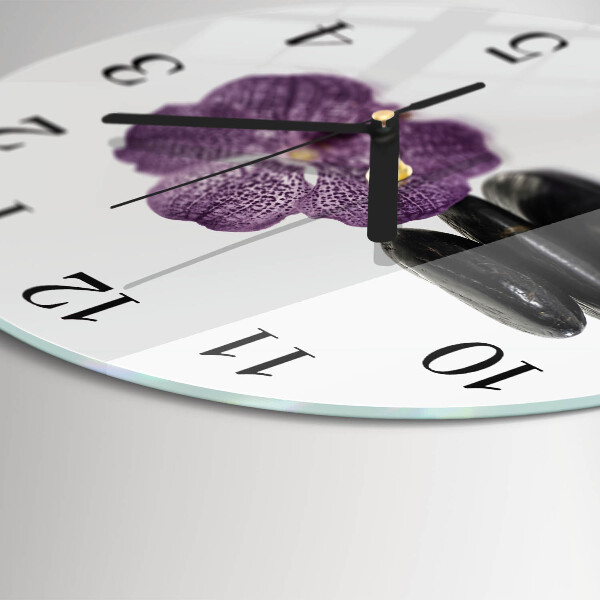 Wanduhr rund Steine