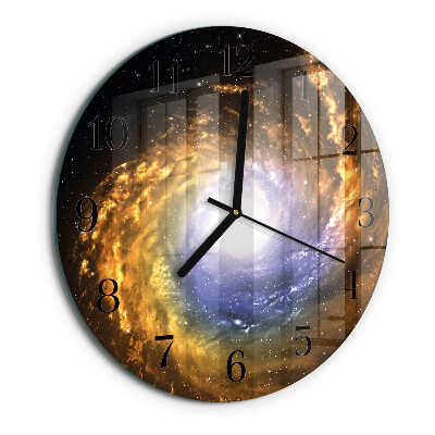 Wanduhr rund Kosmos
