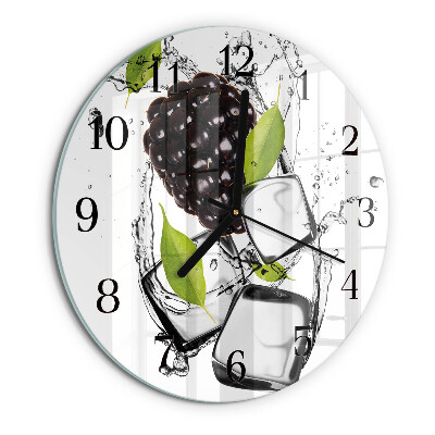 Wanduhr rund Brombeere