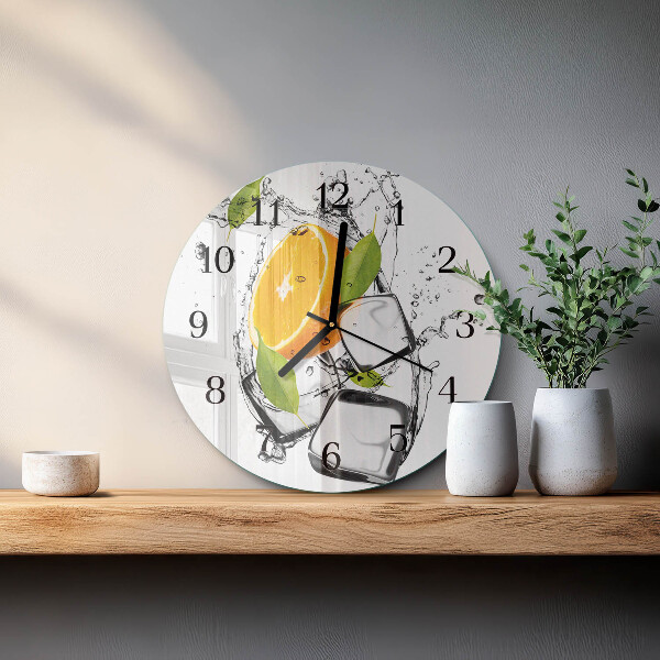 Wanduhr rund Eis