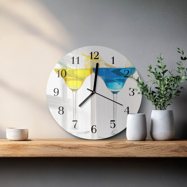 Wanduhr rund Cocktail