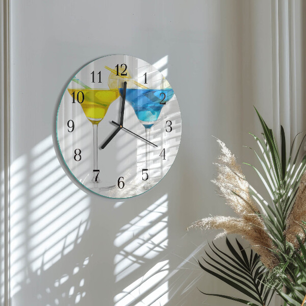Wanduhr rund Cocktail