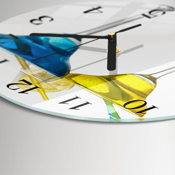 Wanduhr rund Cocktail