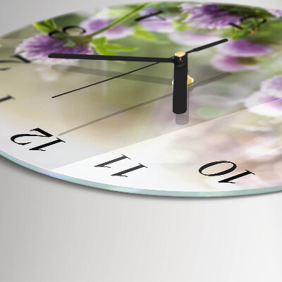 Wanduhr rund Blumen