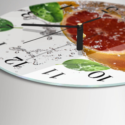 Wanduhr rund Grapefruit