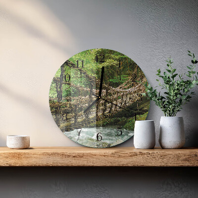 Wanduhr rund Seilbrücke