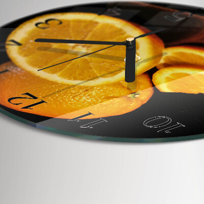 Wanduhr rund Orangen