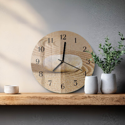 Wanduhr rund Steinsand