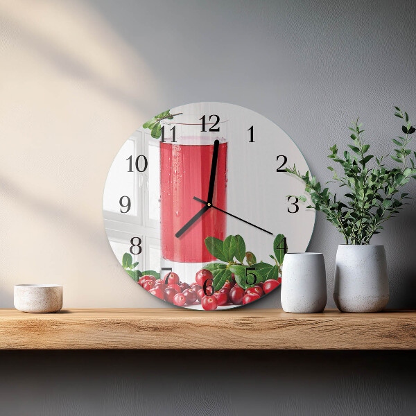 Wanduhr rund Cranberries