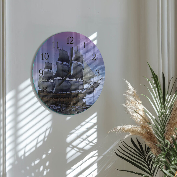Wanduhr rund Segeln