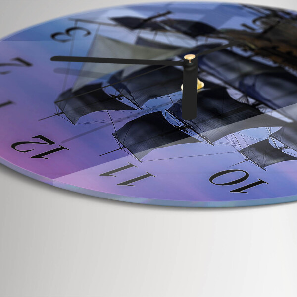 Wanduhr rund Segeln