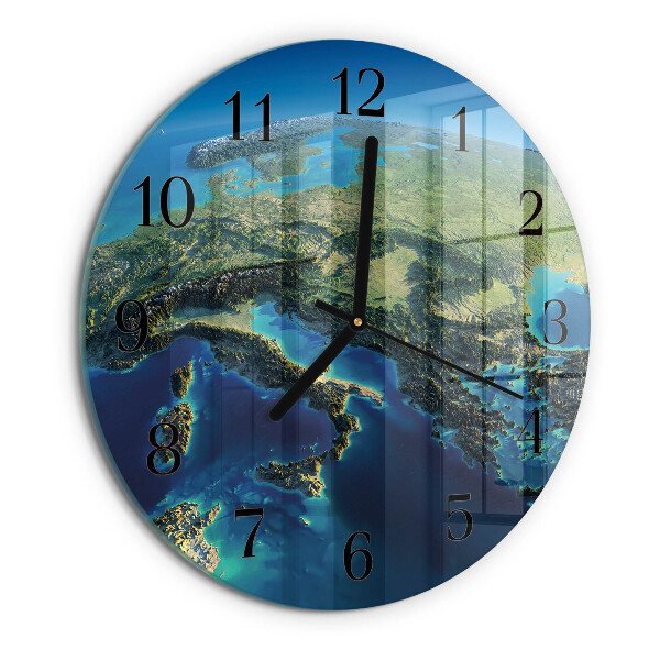 Wanduhr rund Erde