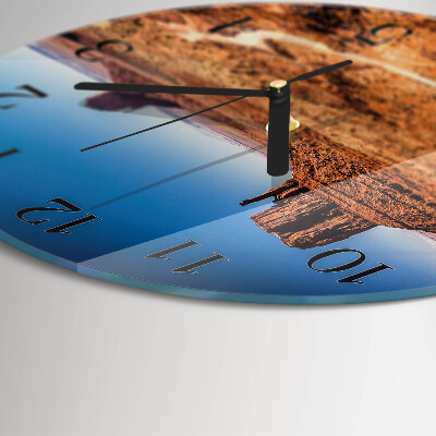 Wanduhr rund Wüste