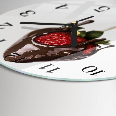 Wanduhr rund Schokolade