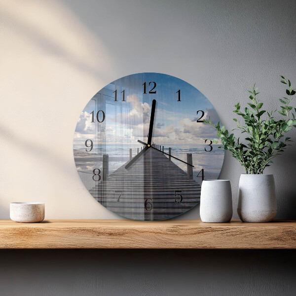 Wanduhr rund Brücke
