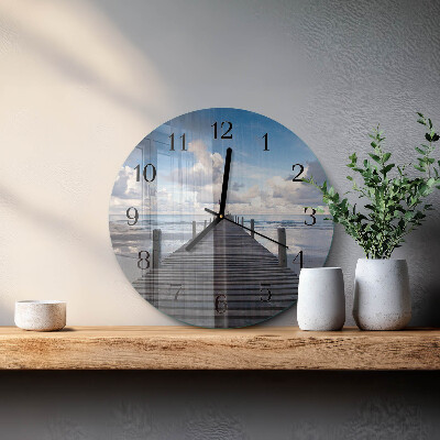 Wanduhr rund Brücke