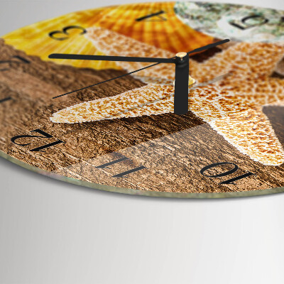 Wanduhr rund Seestern