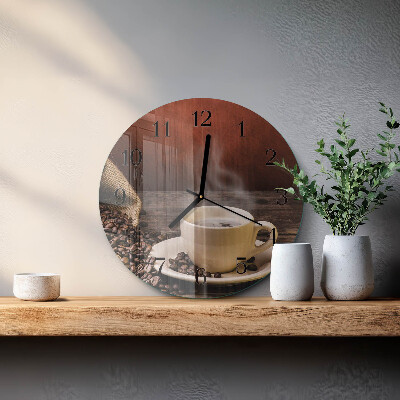 Wanduhr rund Kaffee