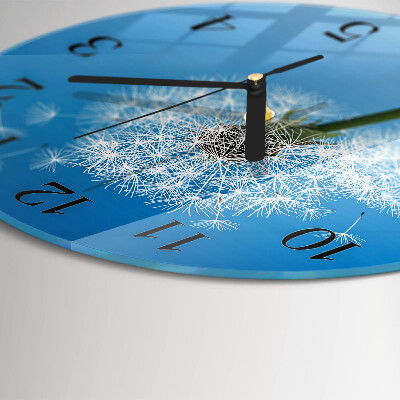Wanduhr rund Löwenzahn