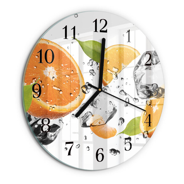 Wanduhr rund Orangen