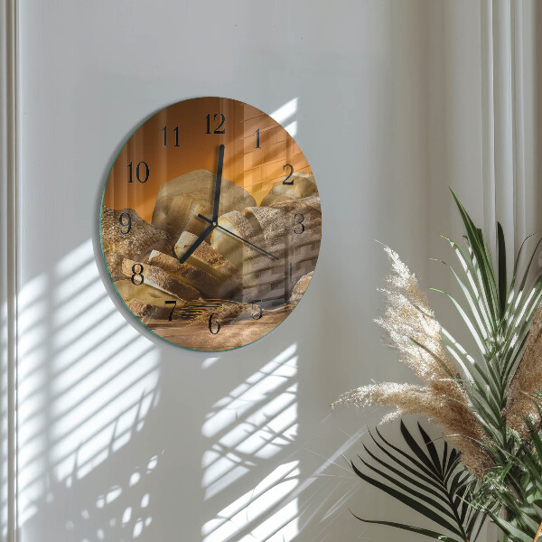 Wanduhr rund Brot