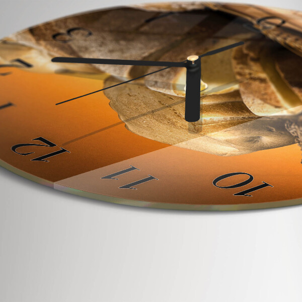 Wanduhr rund Brot