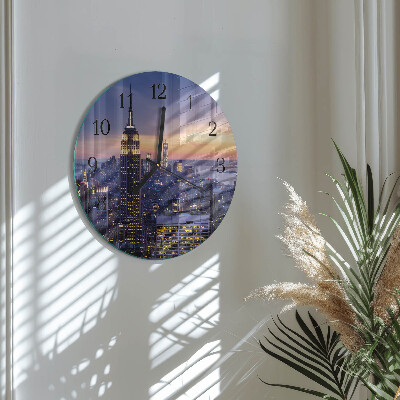 Wanduhr rund Stadt