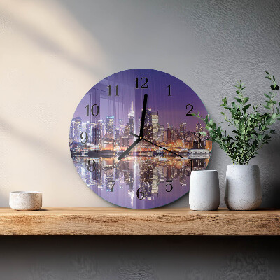 Wanduhr rund Stadt