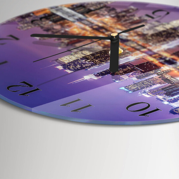 Wanduhr rund Stadt