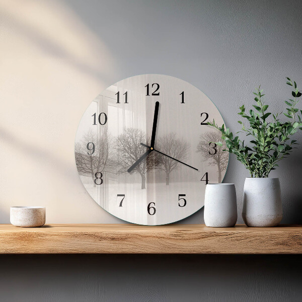 Wanduhr rund Winter